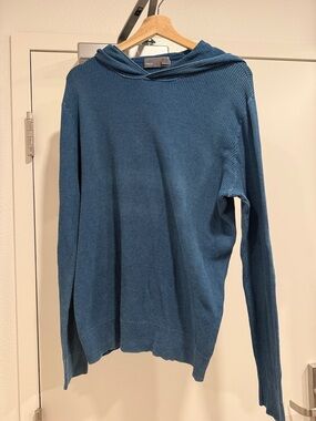 Vince Knit Blue Sweater Hoodie